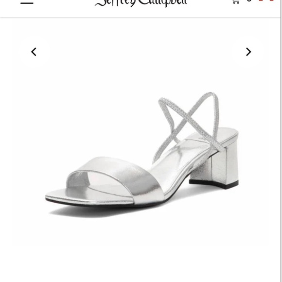Jeffrey Campbell Shoes - NWT Jeffrey Campbell Silver Strappy Block Heel Sandals